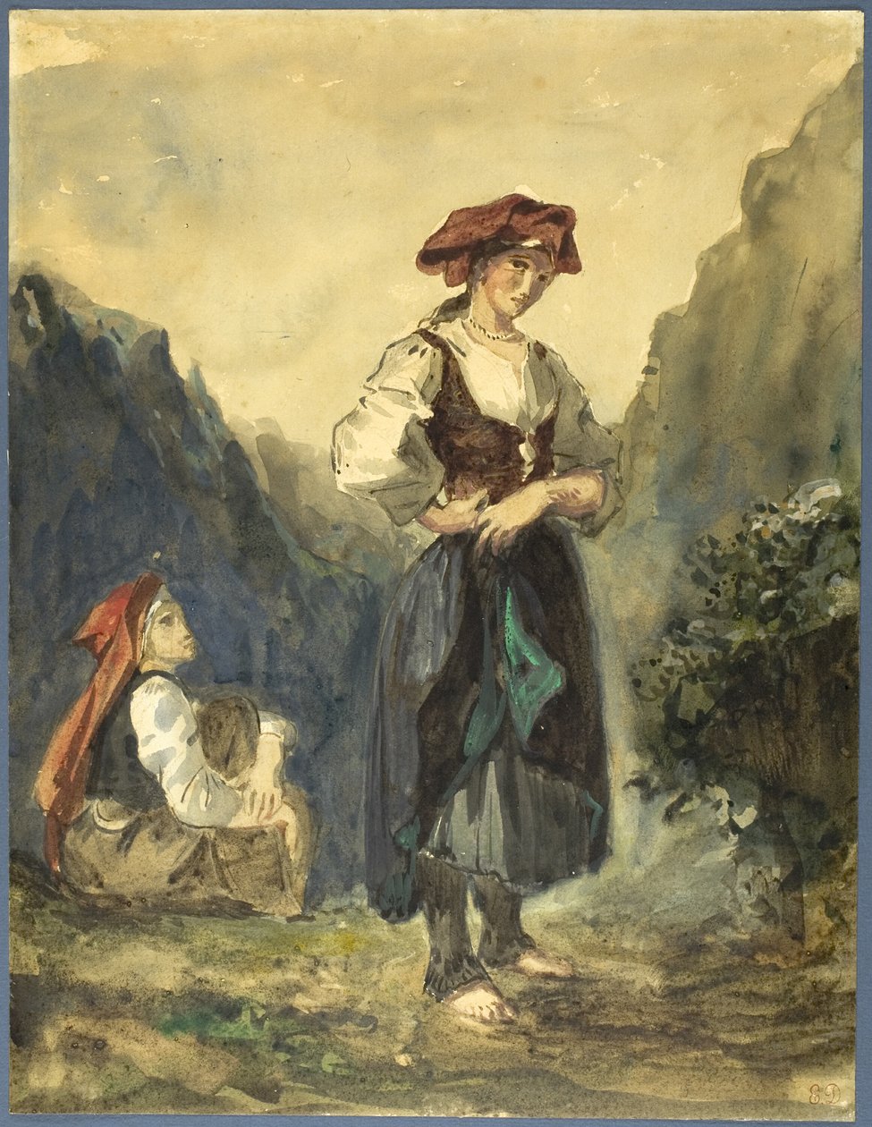 Paysannes de la région des Eaux-Bonnes - Eugène Delacroix