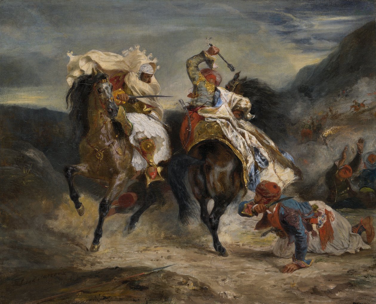 Le combat des Giaour et des Hassan - Eugène Delacroix