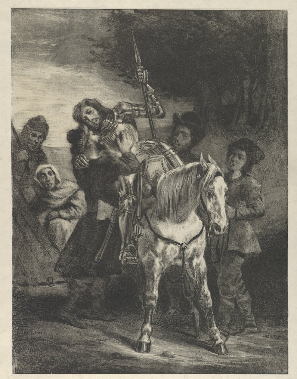 Le Goetz blessé recueilli par les gitans, 1836-43 - Eugène Delacroix