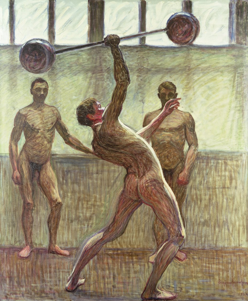 Soulever des poids avec un bras numéro 2, 1914 - Eugène Jansson
