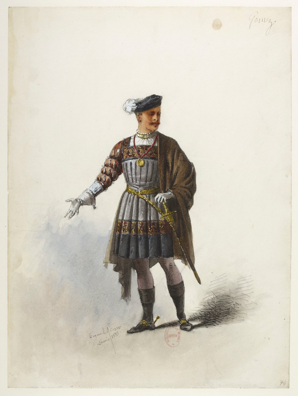 Btv1b84558104 78 - Saint-Saëns - Henry VIII - Modèles de costumes - Lacoste - 74. Don Gomez de Feria - Eugene Lacoste