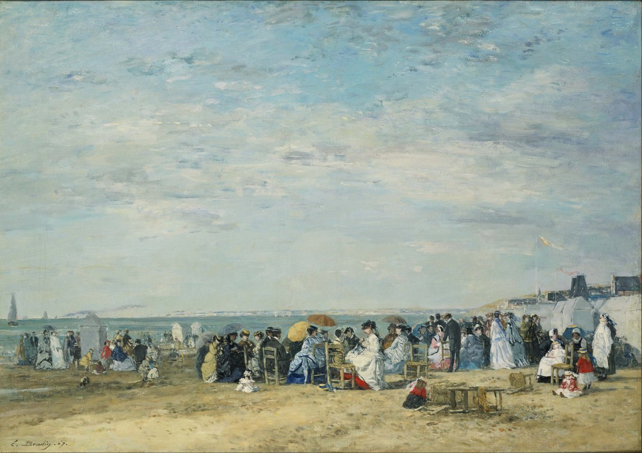 Plage de Trouville - Eugene Louis Boudin