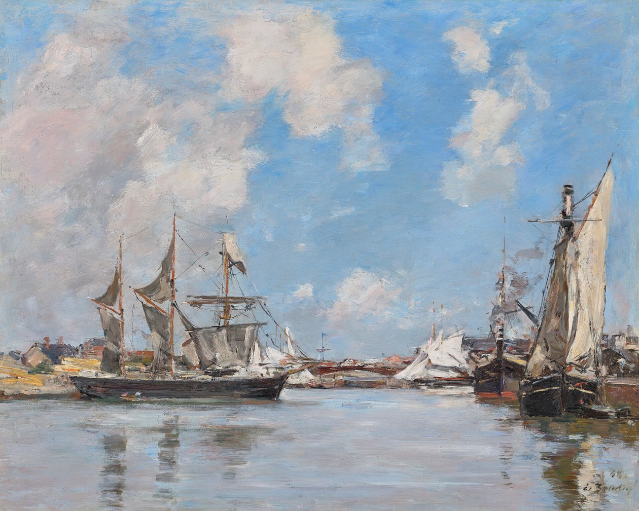 Deauville. Le bassin - Eugene Louis Boudin