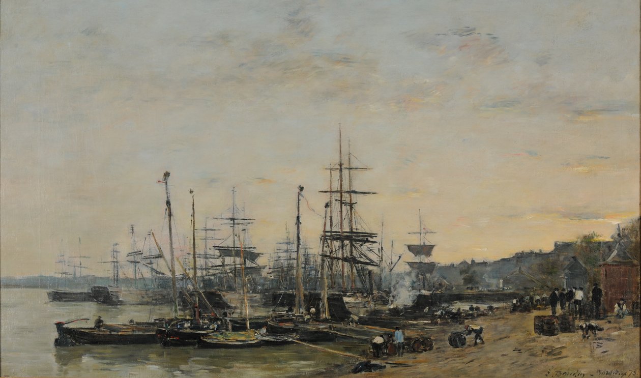 Le port de Bordeaux, vu du quai des Chartrons - Eugene Louis Boudin