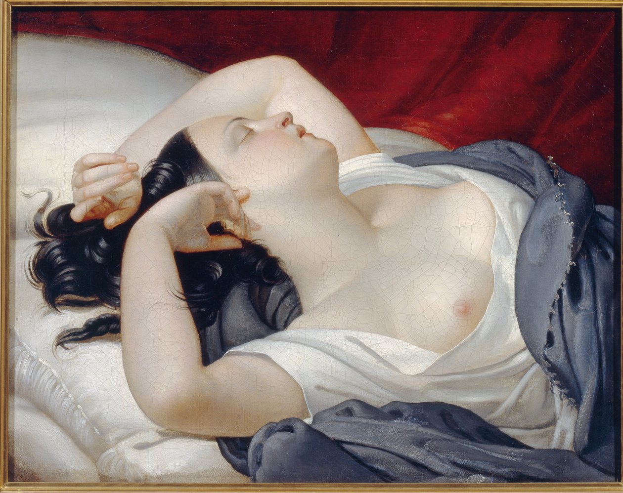 Femme italienne endormie - Eugéne Pluchart