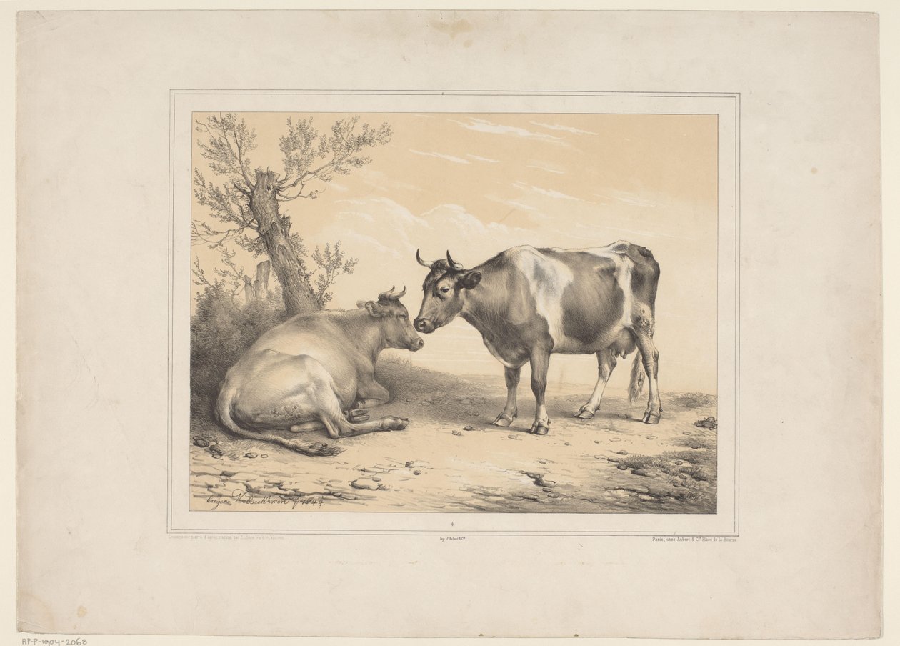 Deux vaches - Eugène Verboeckhoven