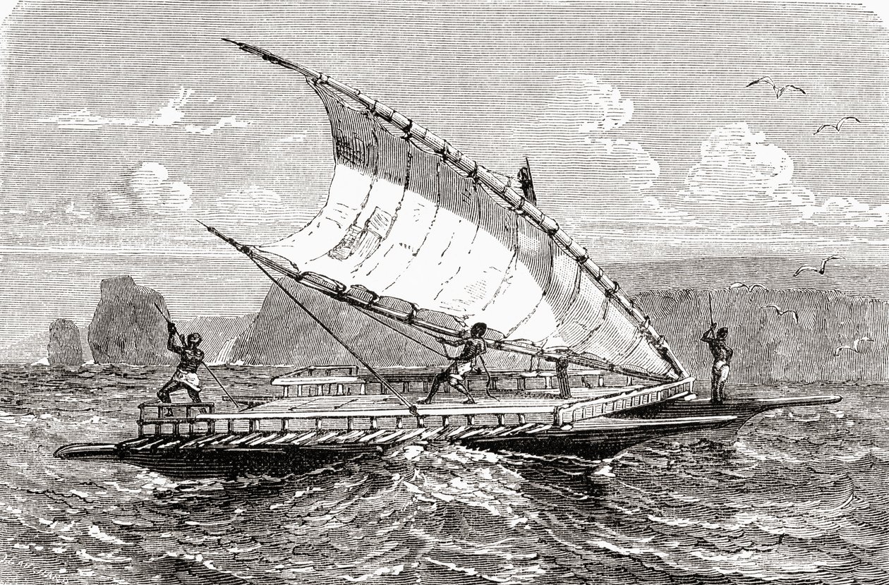 Double canoë de Nouvelle-Calédonie, de 
