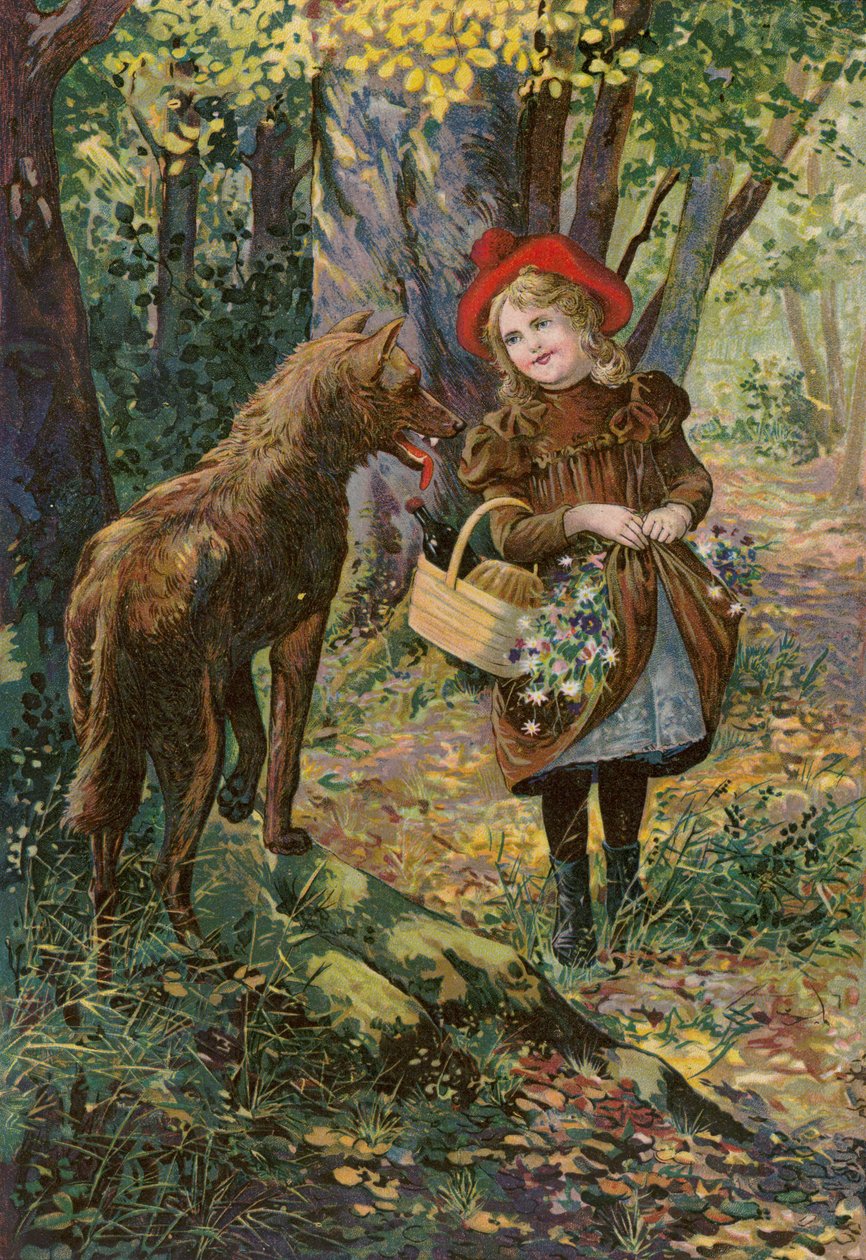 Contes de Grimms : Le petit bonnet rouge (chromolitho) - European School