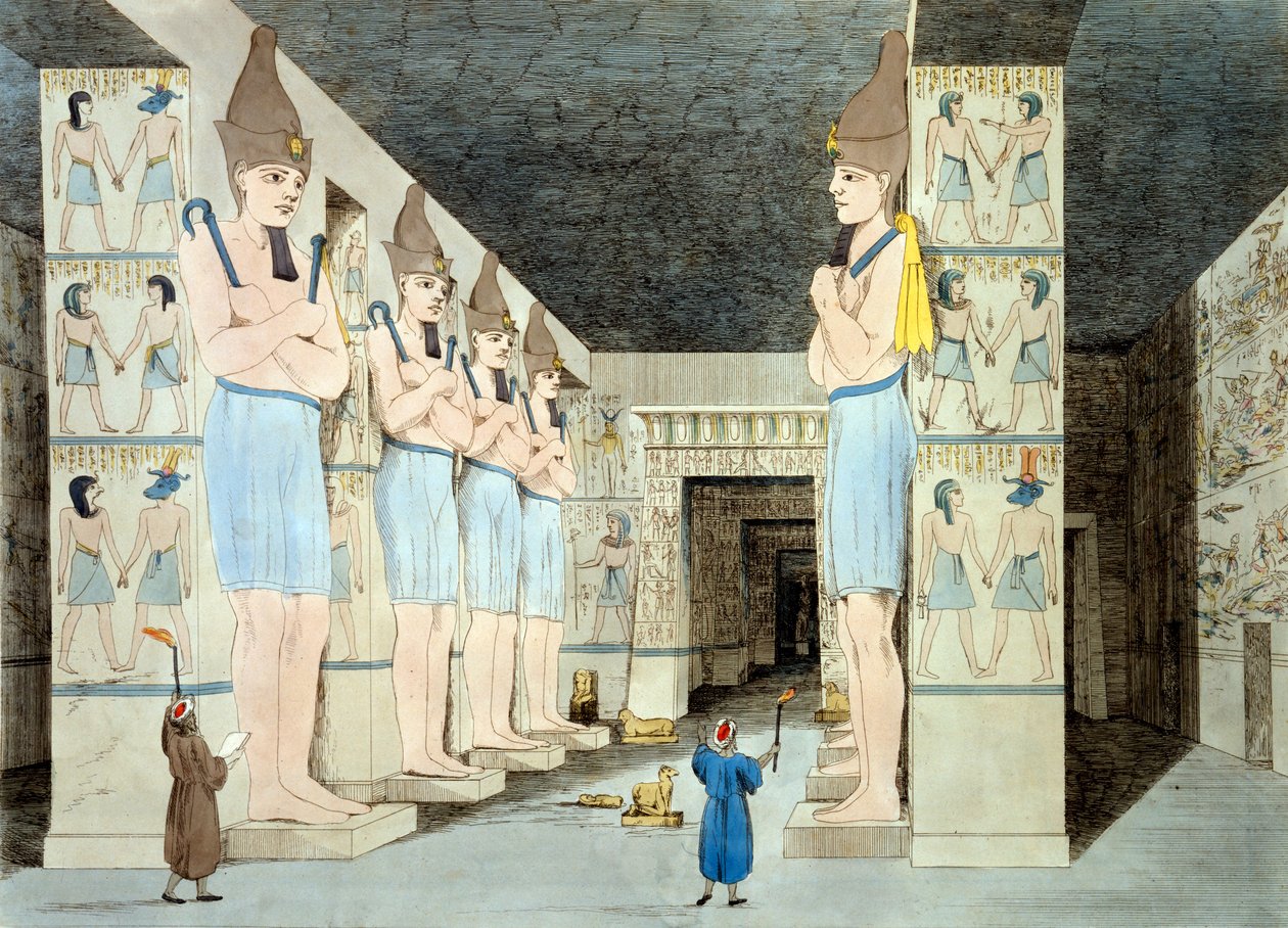 Intérieur du temple de Ramsès à Abou Simbel - European School