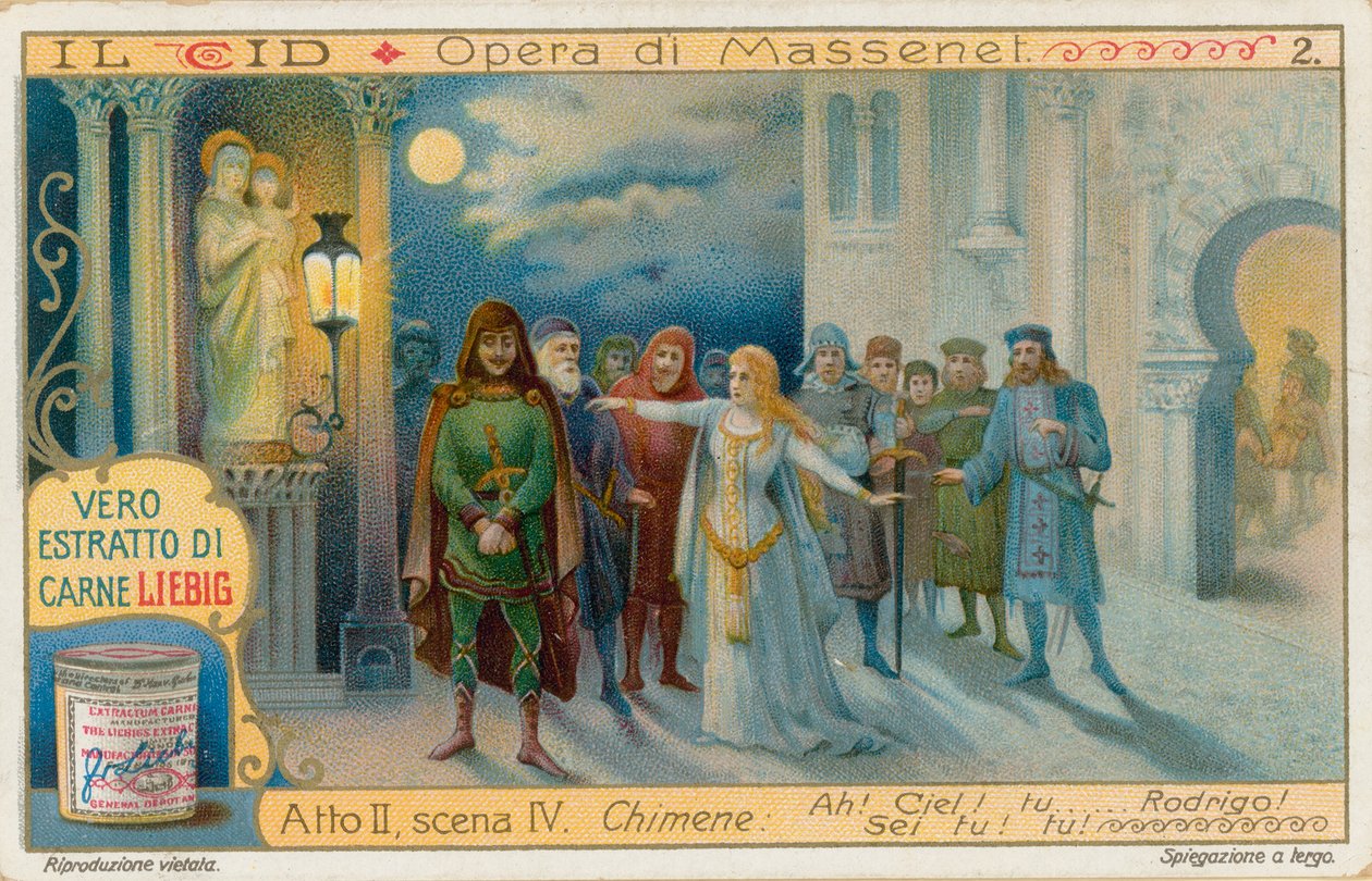 Le Cid de Massenet, carte Liebig, début du 20e siècle (chromo) - European School
