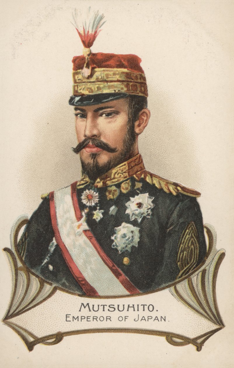 Mutsuhito, empereur du Japon (lithographie couleur) - European School