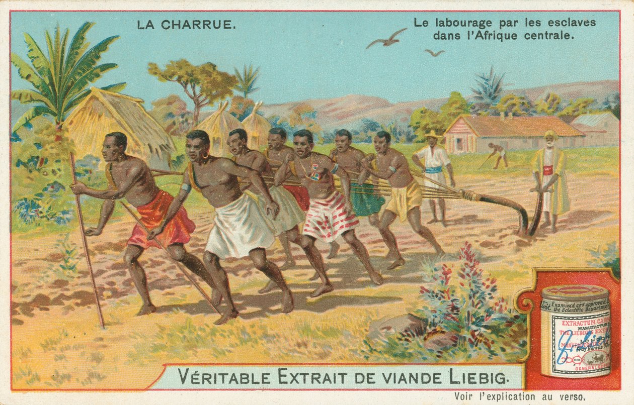 Charrue, carte Liebig, début du 20e siècle (chromo) - European School