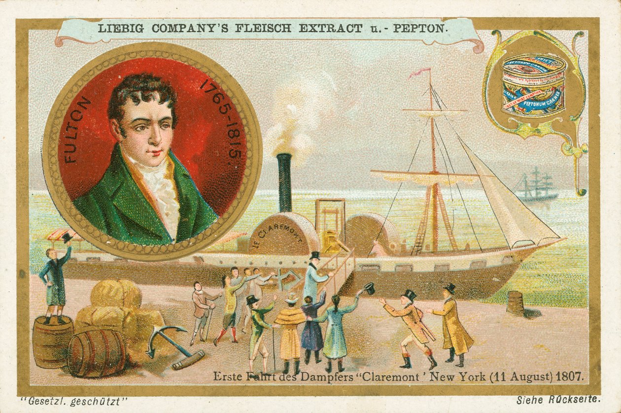 Robert Fulton, carte de Liebig, début du 20e siècle (chromo) - European School