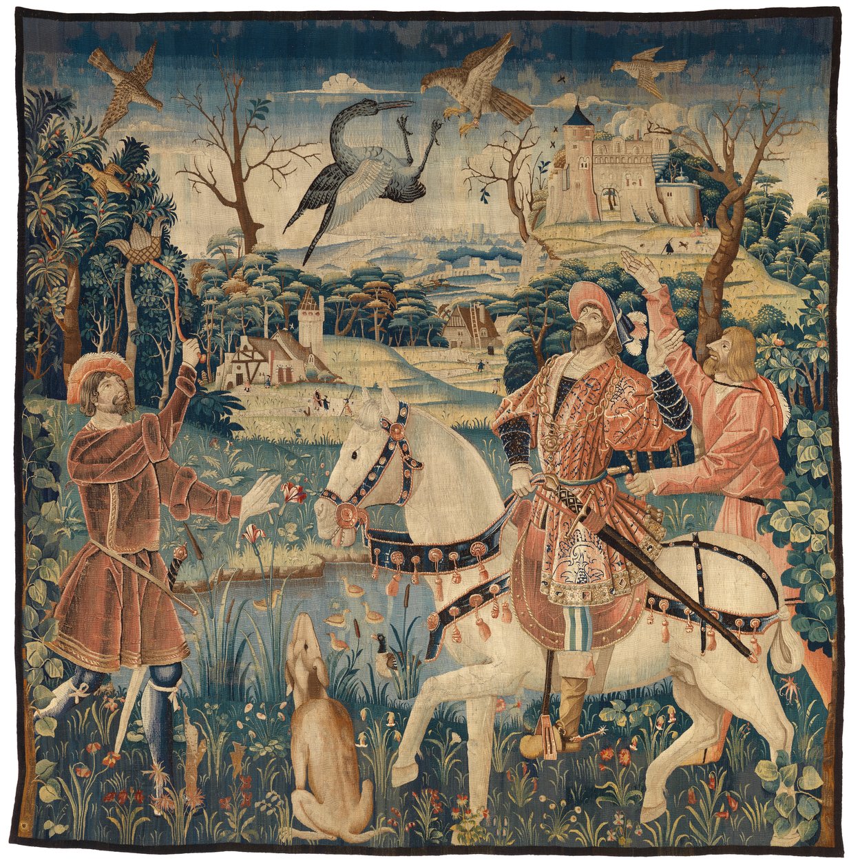 Tapisserie représentant le Vol du Héron 