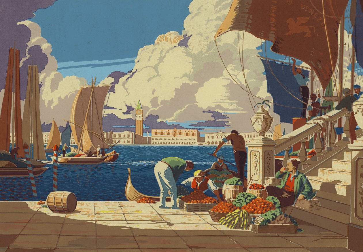 Venise, vue sur la lagune jusqu