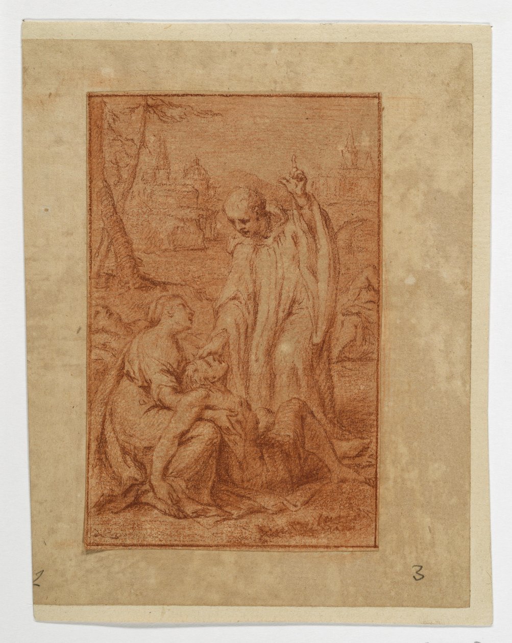 Ein Heiliger heilt einen Kranken oder erweckt einen Toten (?) - Eustache Le Sueur