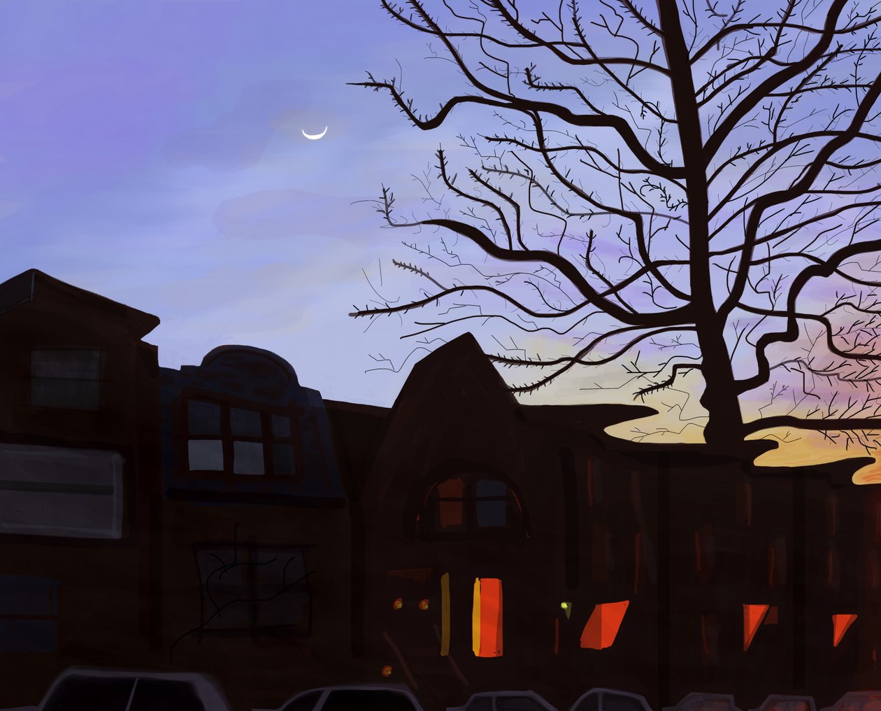 9th Street, Brooklyn, 2016 (dessiné à la main sur un iPad avec un Apple pencil) - Evan Sklar