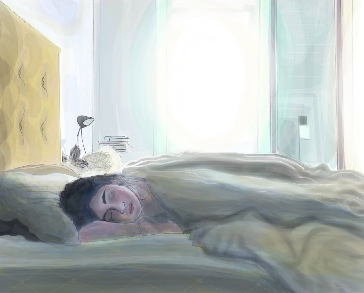 Ava Sleeping , Brooklyn (art numérique) - Evan Sklar