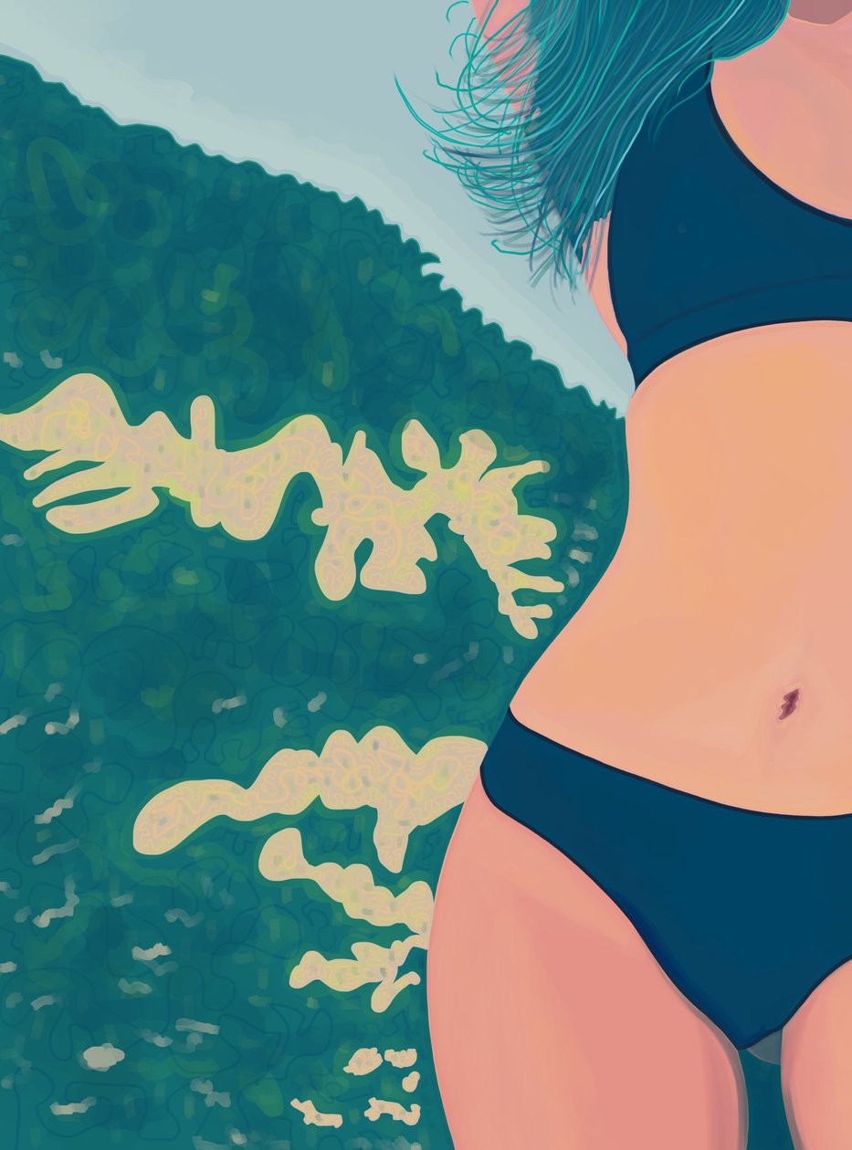 Blue Bikini, Brooklyn (art numérique) - Evan Sklar