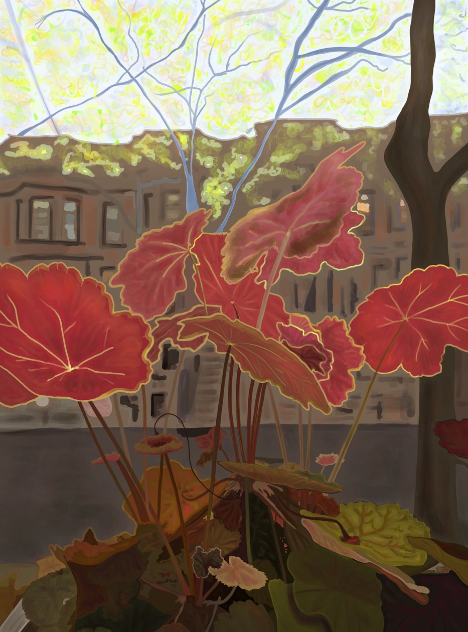 Cloches de corail dans une jardinière (art numérique) - Evan Sklar