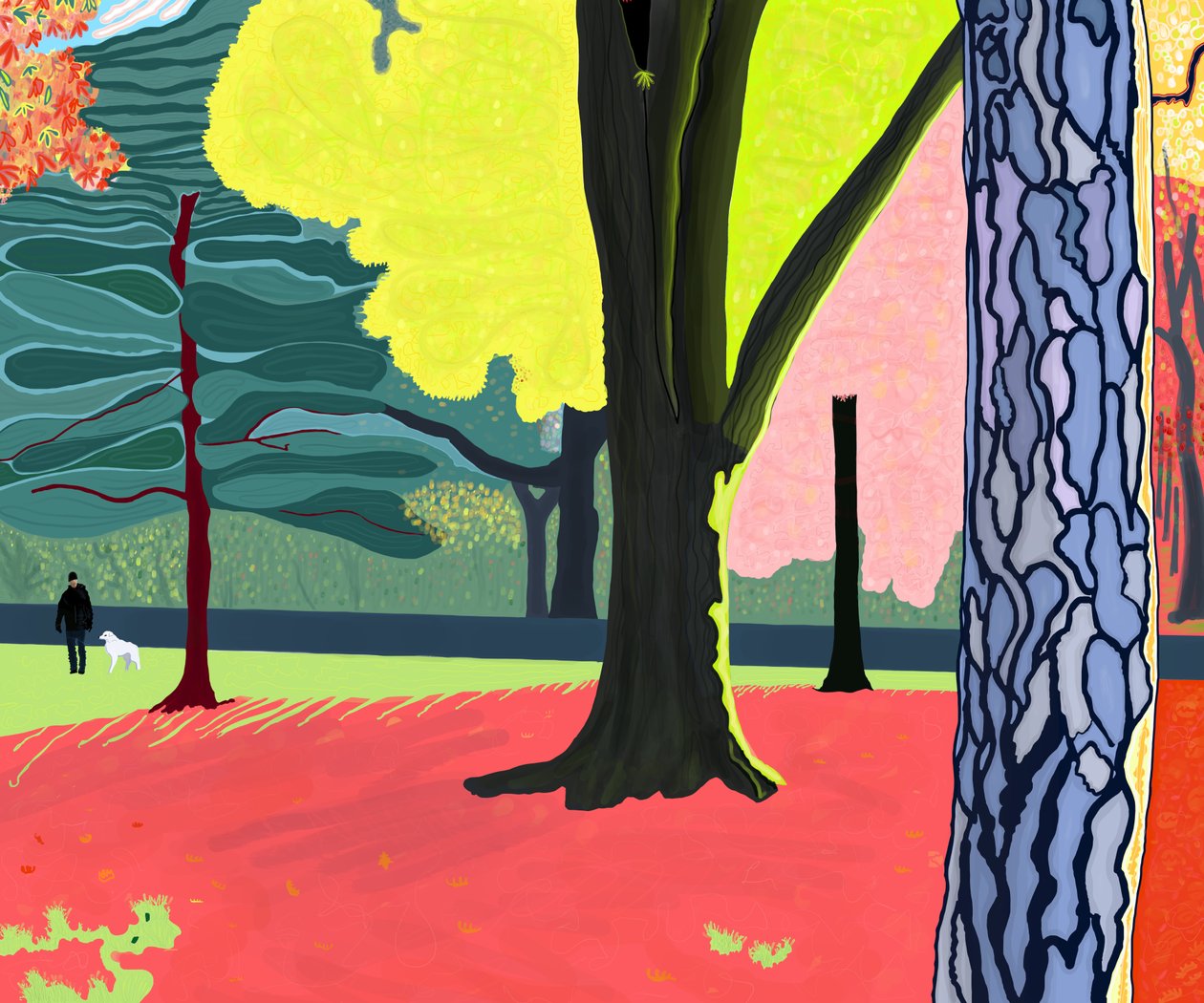 Automne, Prospect Park (art numérique) - Evan Sklar