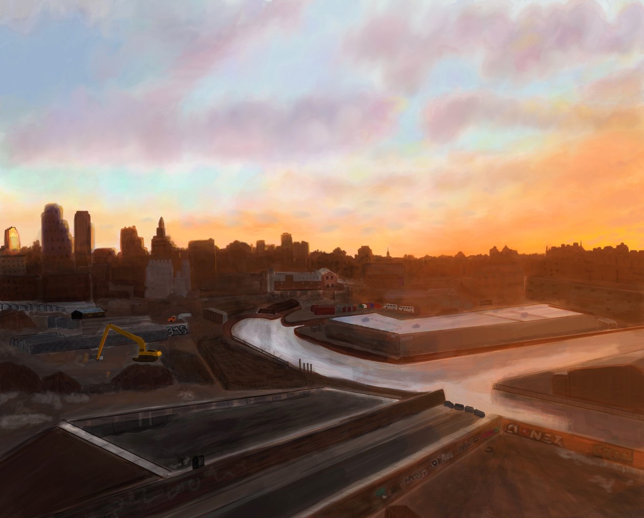 Canal Gowanus, Brooklyn (art numérique) - Evan Sklar