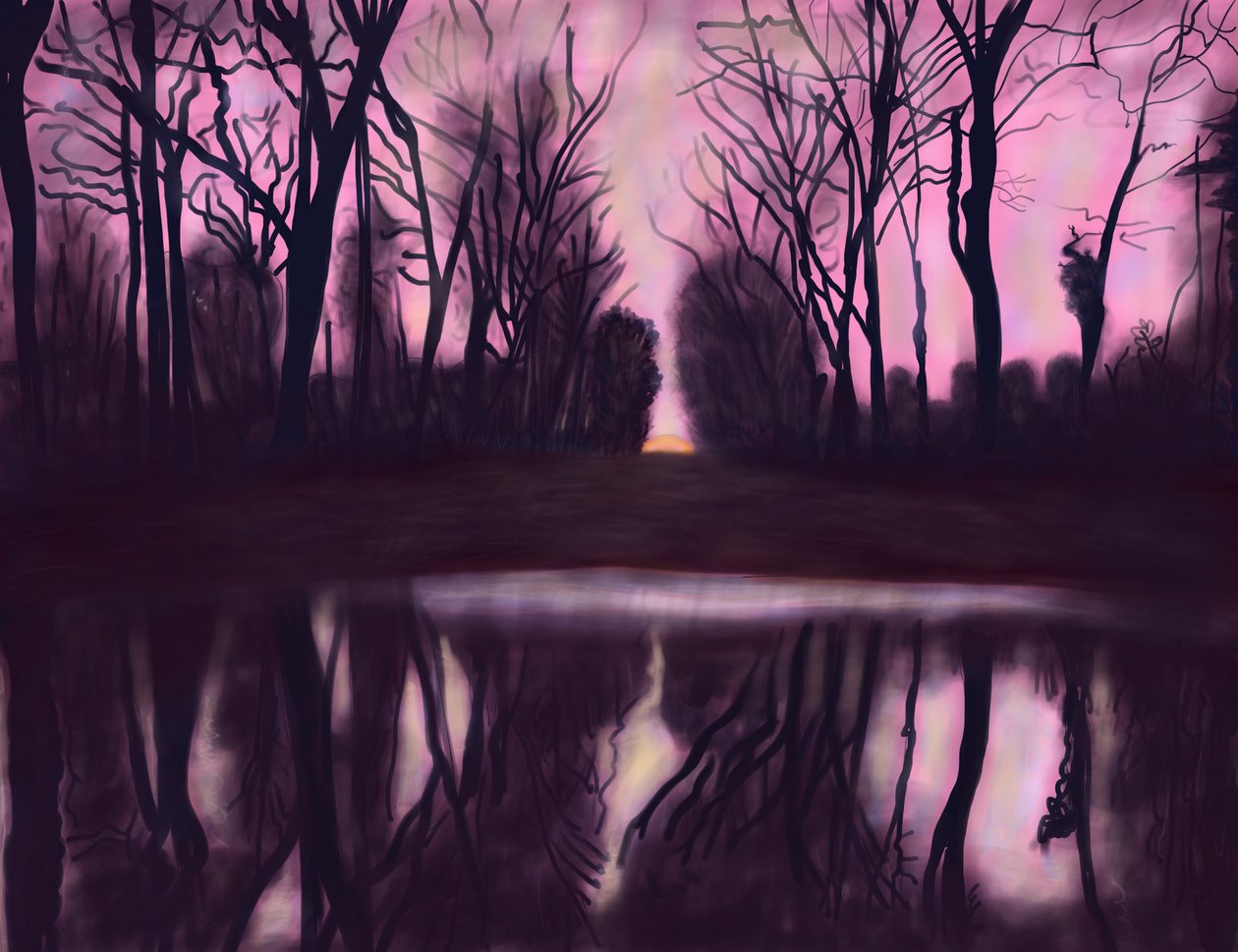 Pond In Park - Evan Sklar