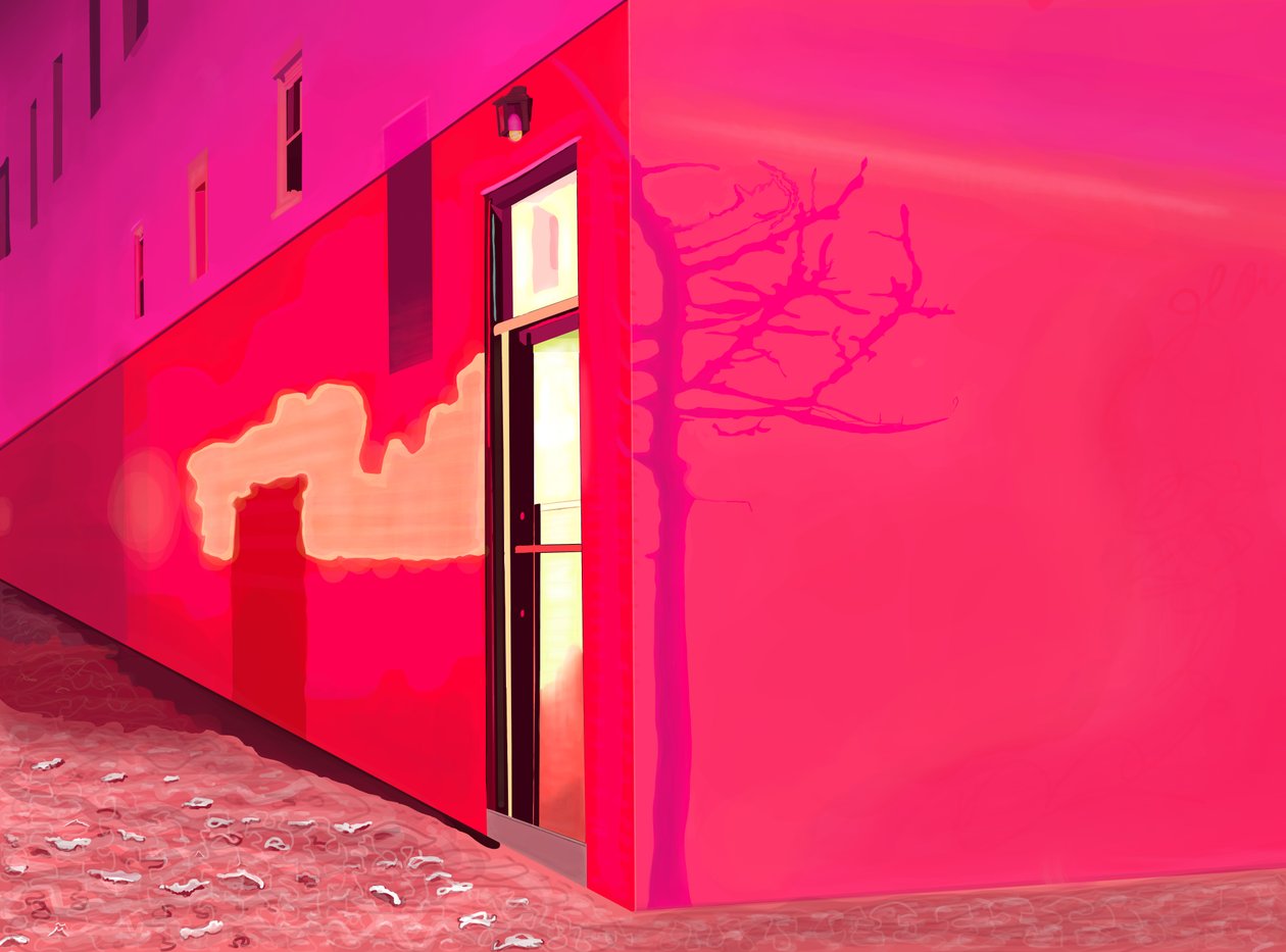 Lumière rouge de la sirène et ombres d