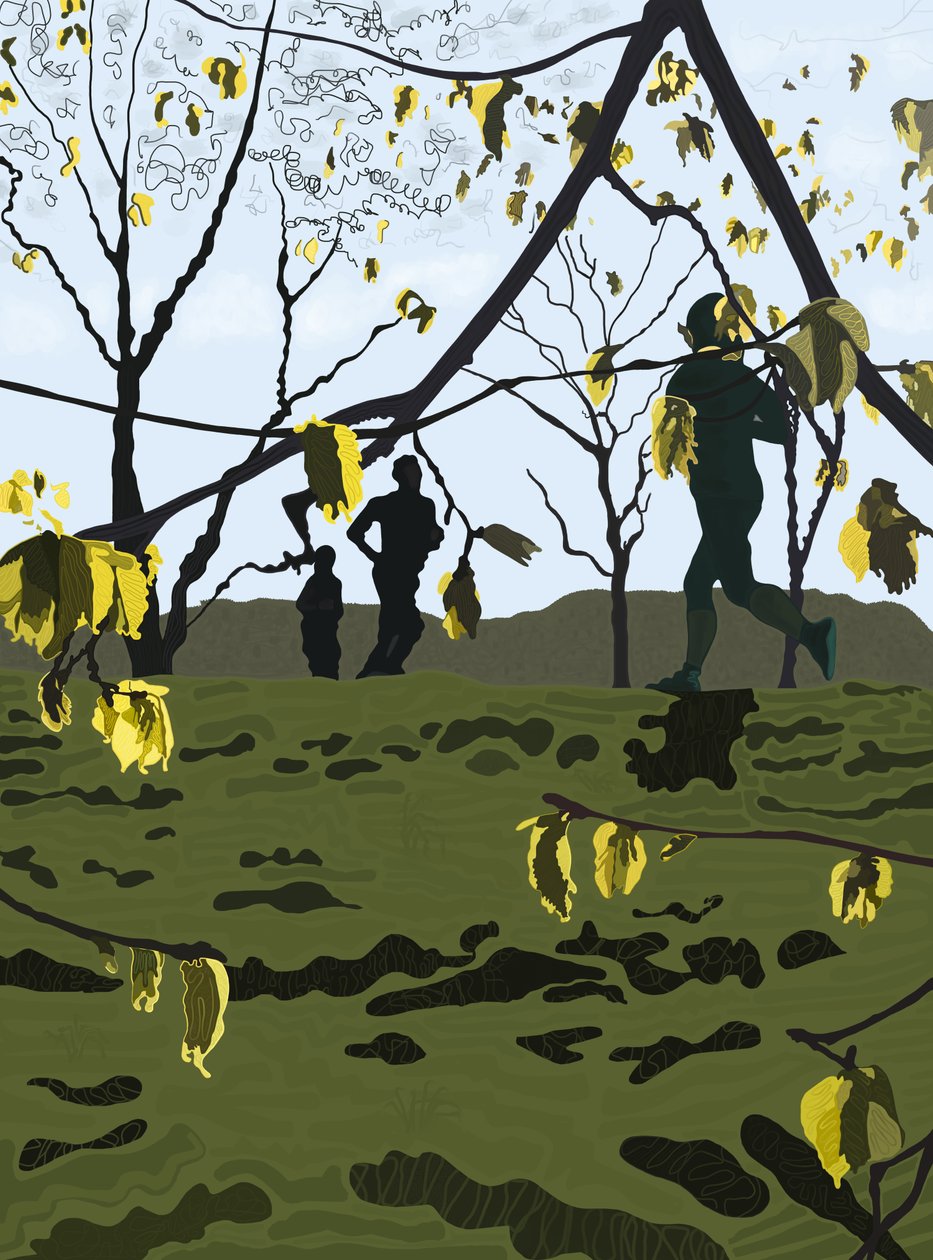 Coureurs, Prospect Park (art numérique) - Evan Sklar