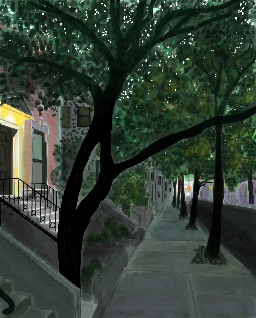 Top of Block, Brooklyn (art numérique) - Evan Sklar