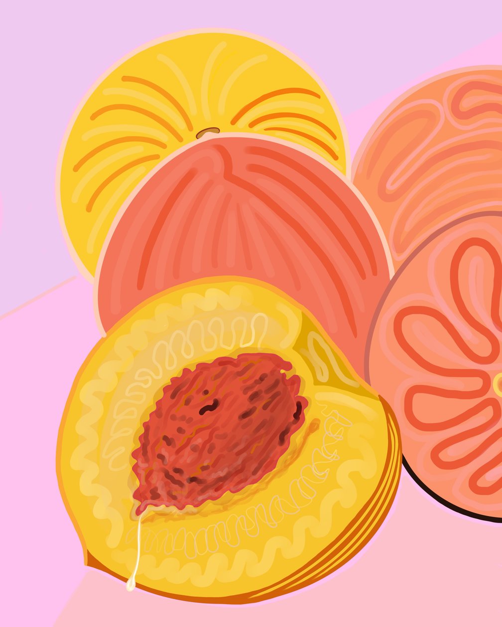 Wet Peach, Brooklyn (art numérique) - Evan Sklar