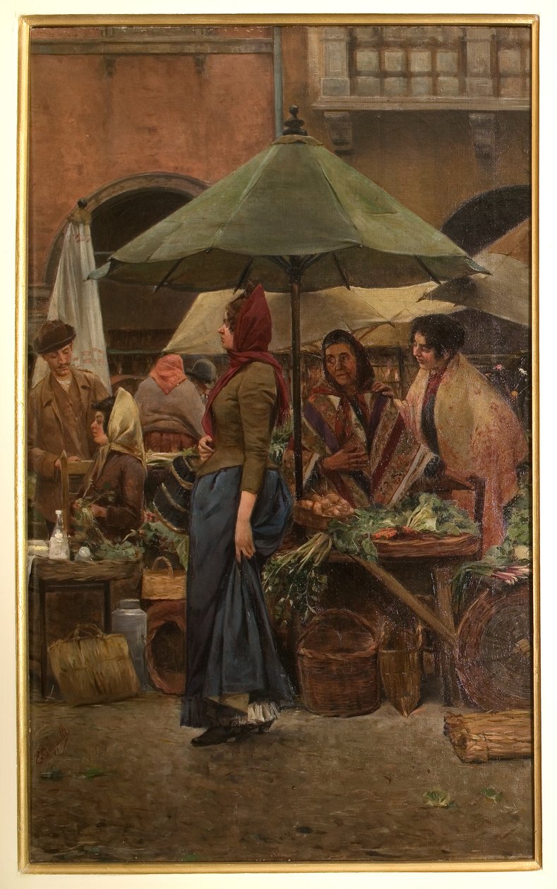 Piazza delle erbe 1892 - Evaristo Cappelli