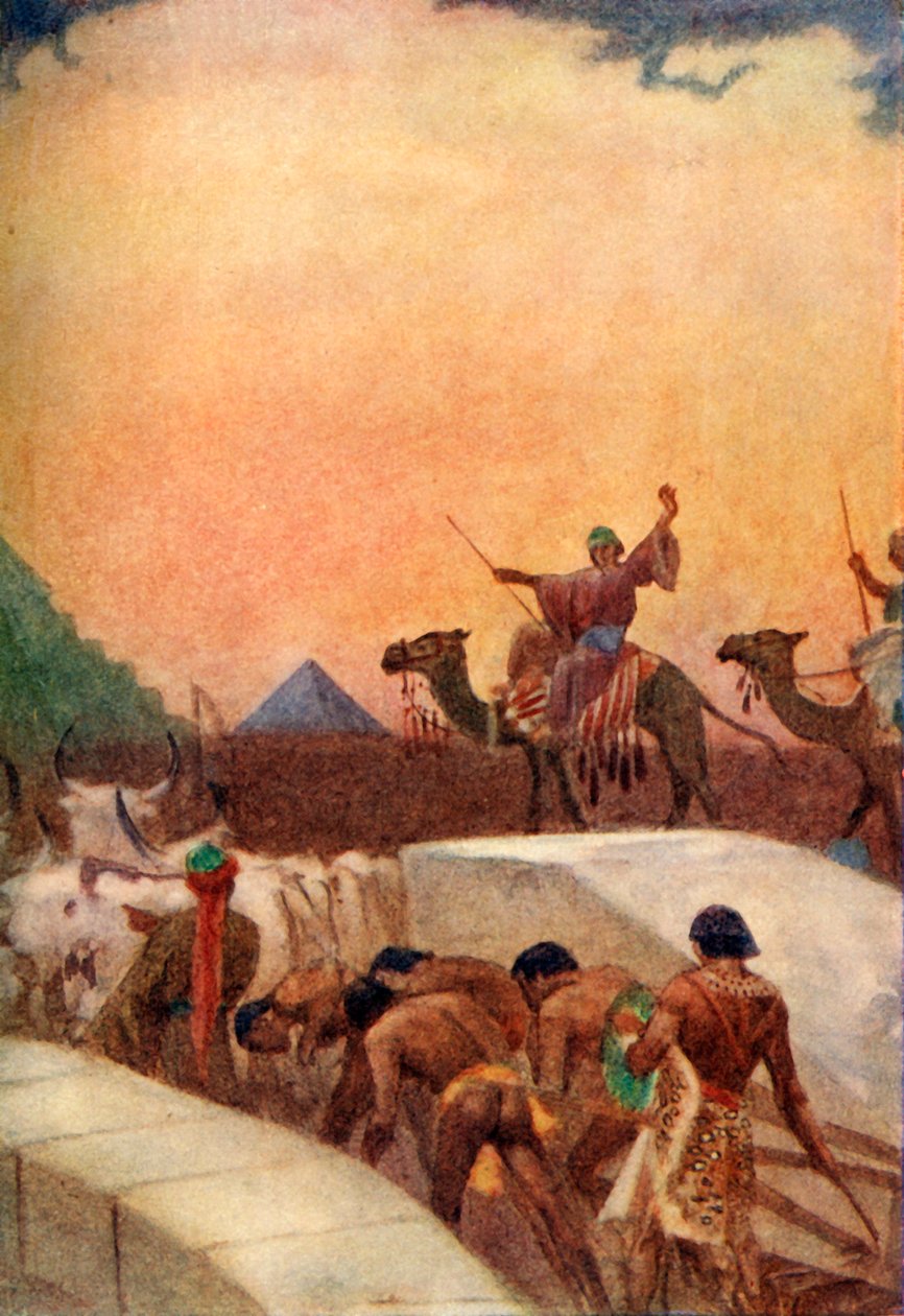 Transport de Blocs de Pierre pour les Pyramides, 1915 - Evelyn Paul