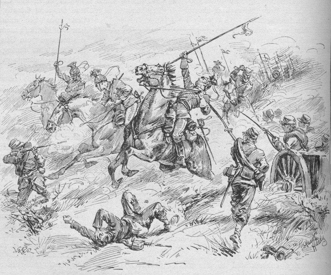 Charge des 16ème Uhlans, 1902 - Evelyn Stuart Hardy