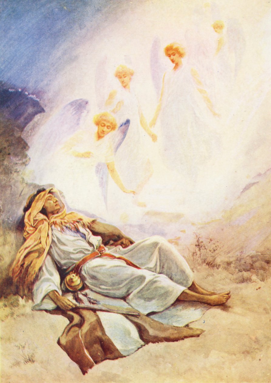 Le rêve de Jacob (lithographie couleur) - Evelyn Stuart Hardy
