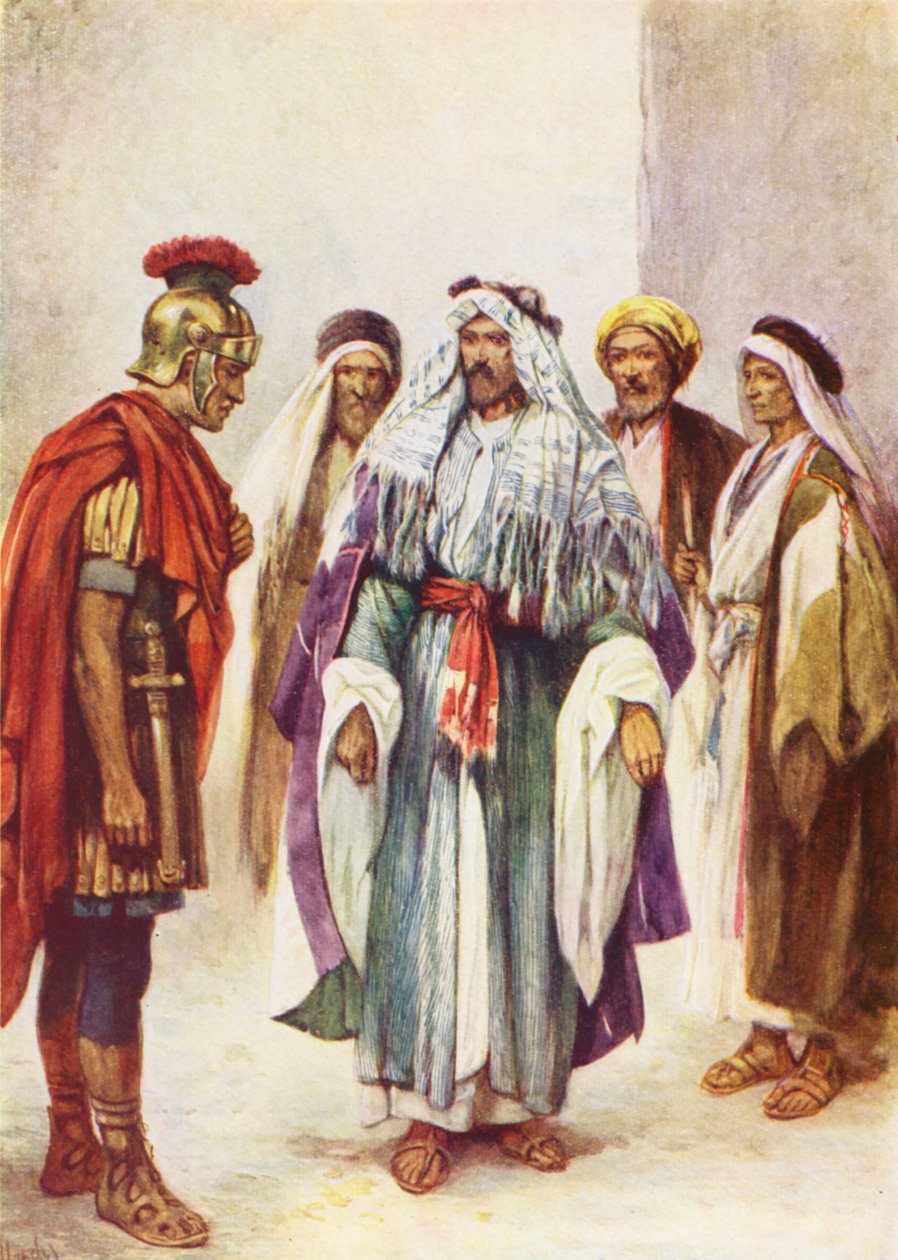 Jésus et le centurion (lithographie couleur) - Evelyn Stuart Hardy