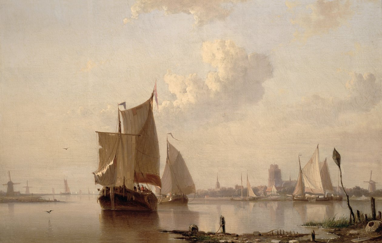 Bateaux dans le port - Everhardus Koster