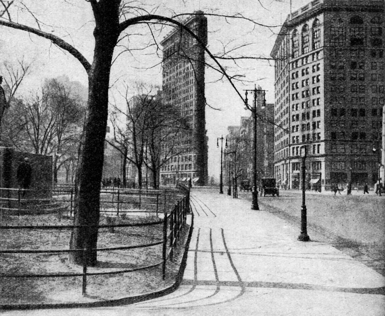 Flatiron Building et Madison Square, New York, USA, vers 1930 - Ewing Galloway