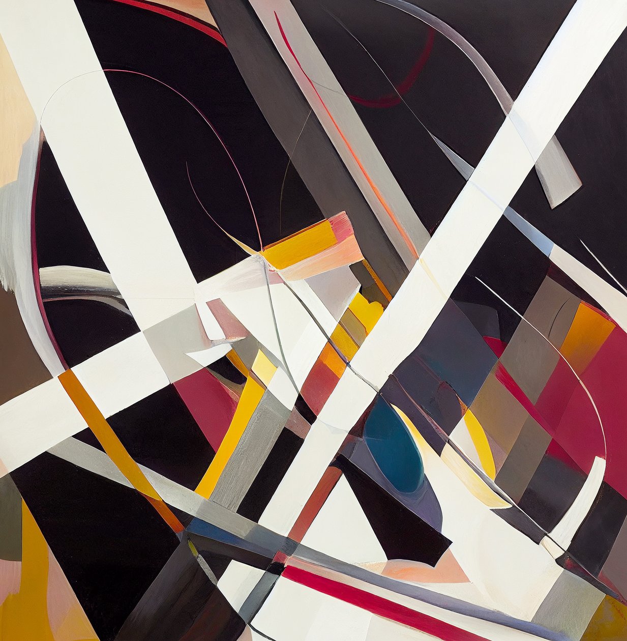 Peinture surréaliste contemporaine abstraite - F. Abderrahim