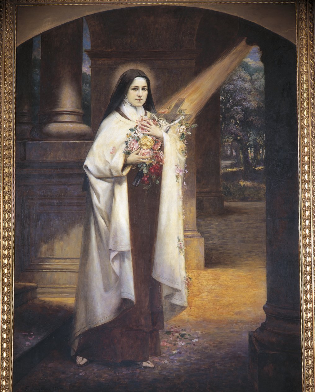 Sainte Thérèse de Lisieux, 20e siècle (peinture murale) - F. Roytelet