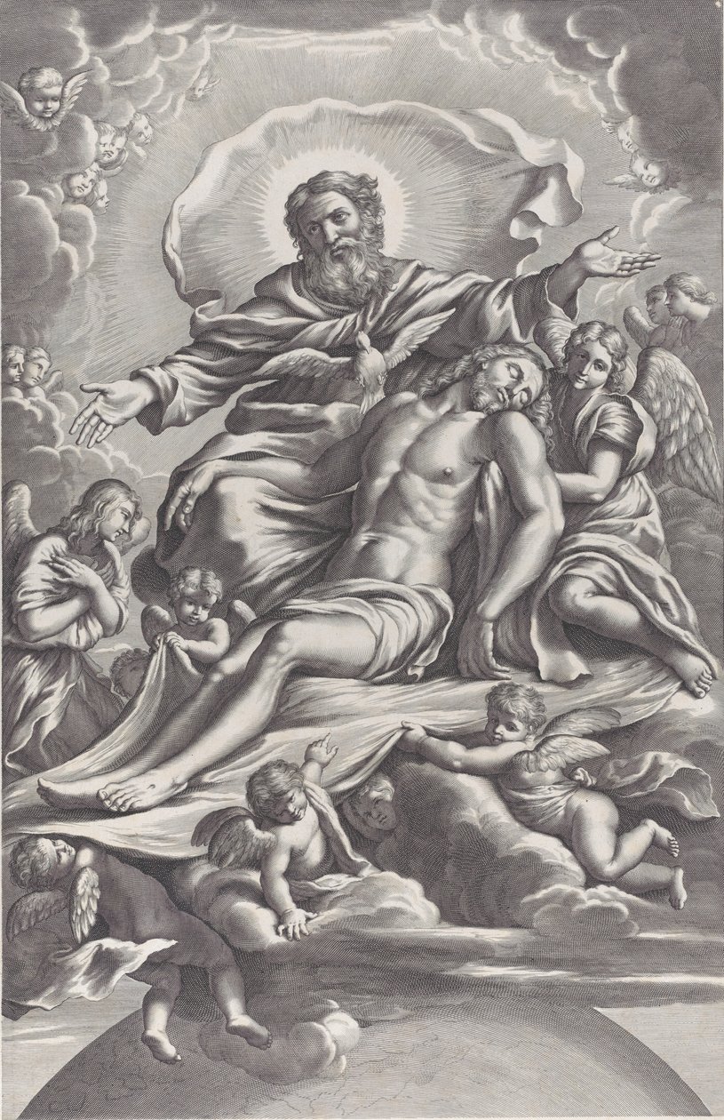 La Sainte Trinité, avec le Christ mort au centre entouré d