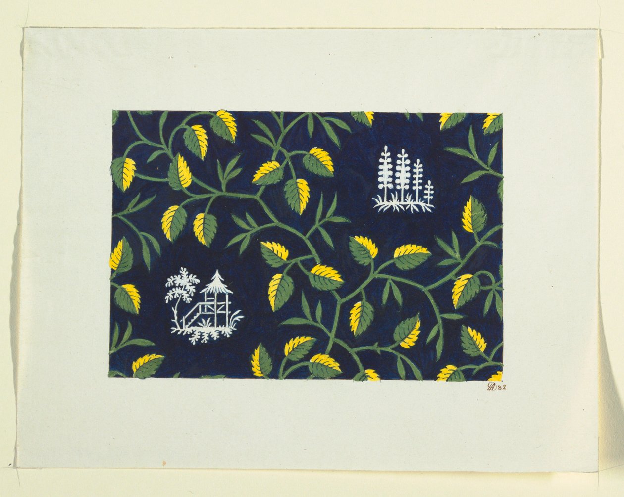 Motif floral pour textiles imprimés - Fabrique de Fazy aux Bergues