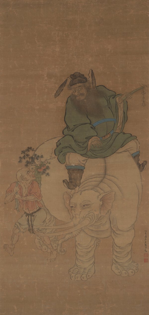Zhong Kui chevauchant un éléphant - Fan Yi