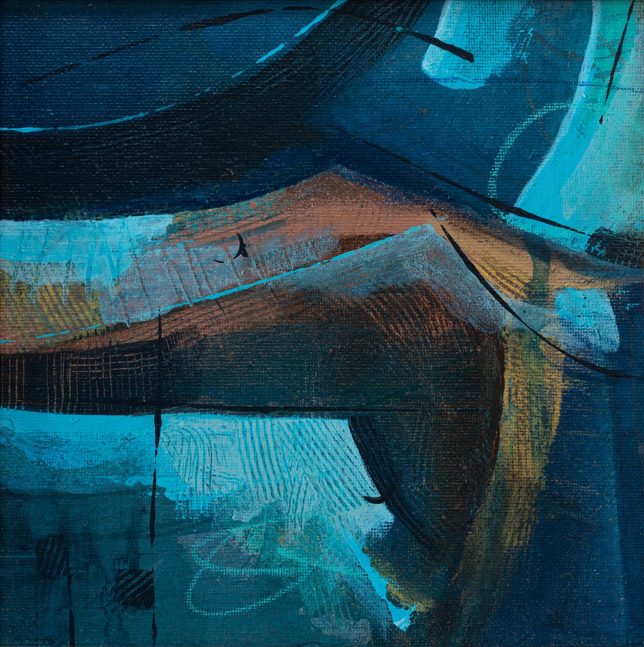 Un moment de pause, 2019 (acrylique sur toile) - Faye Bridgwater