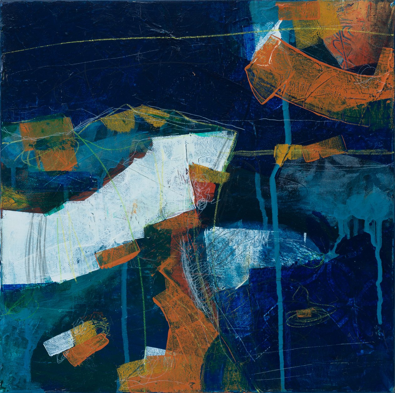 Coulée, 2018 (acrylique sur toile) - Faye Bridgwater