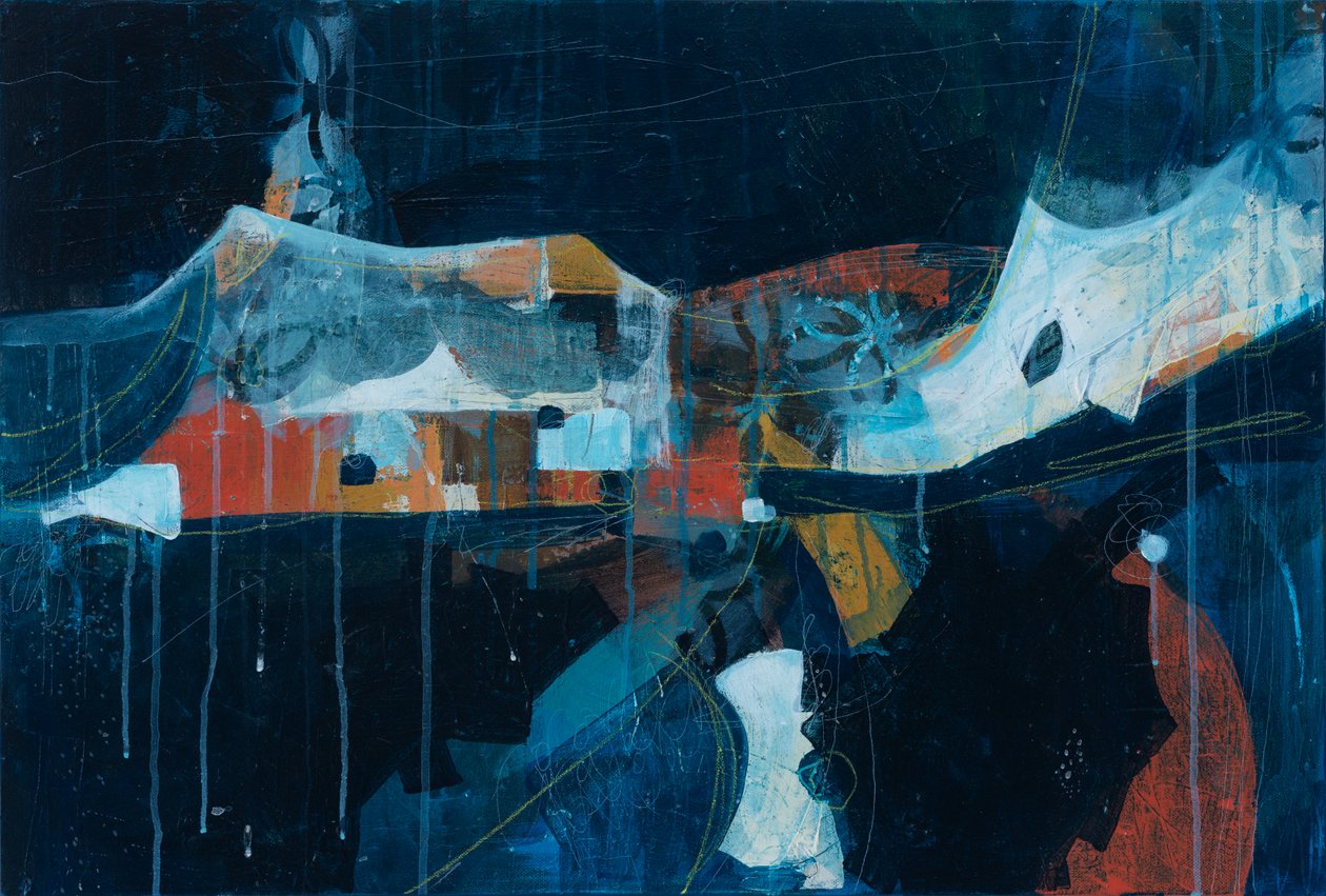 The Downs Are Calling, 2018 (acrylique sur toile) - Faye Bridgwater