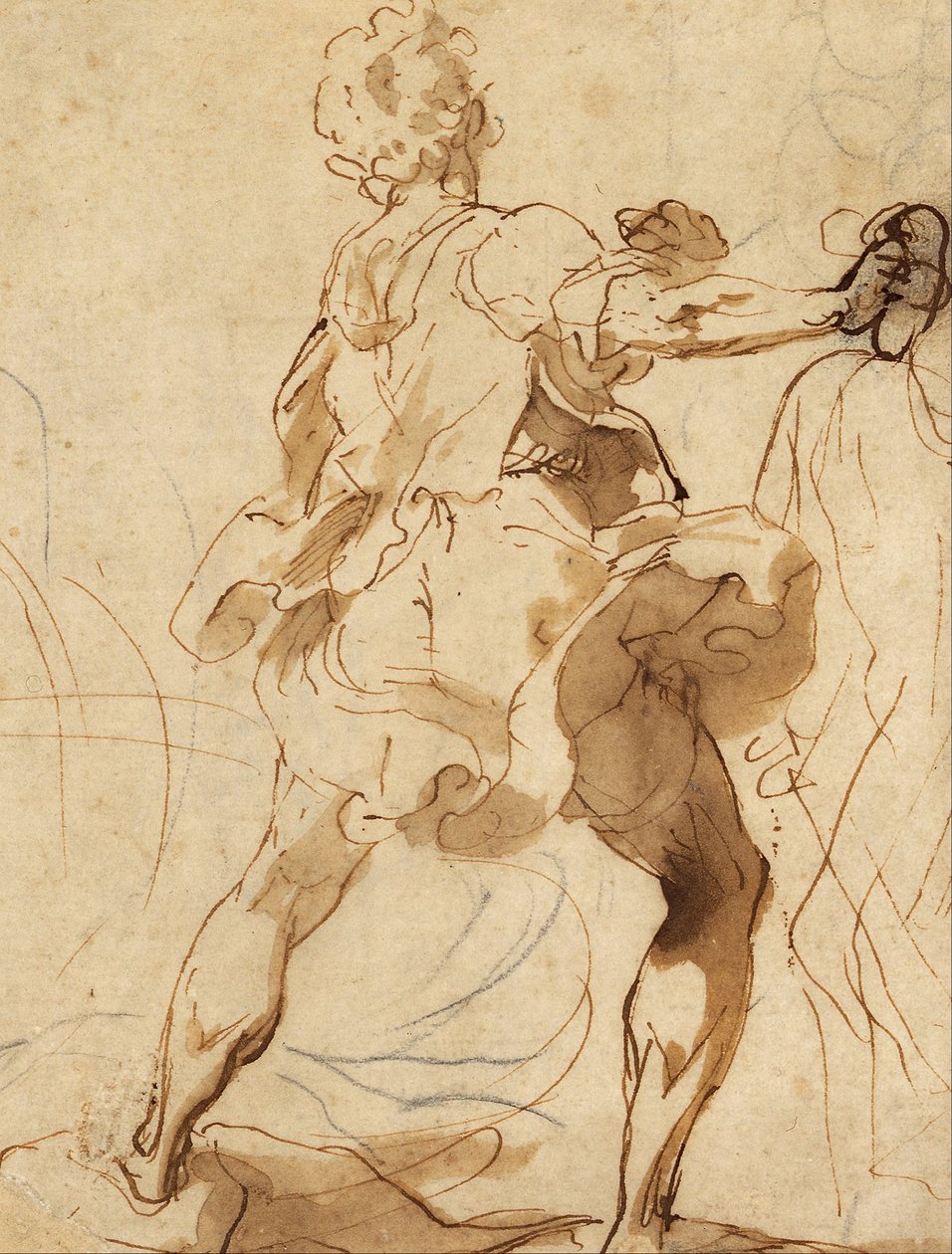 Lanceur de pierres pour le martyre de saint Vitalis - Federico Barocci