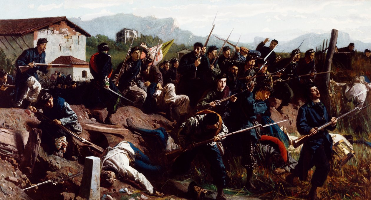 La Bataille de Varèse, c.1862 - Federico Faruffini