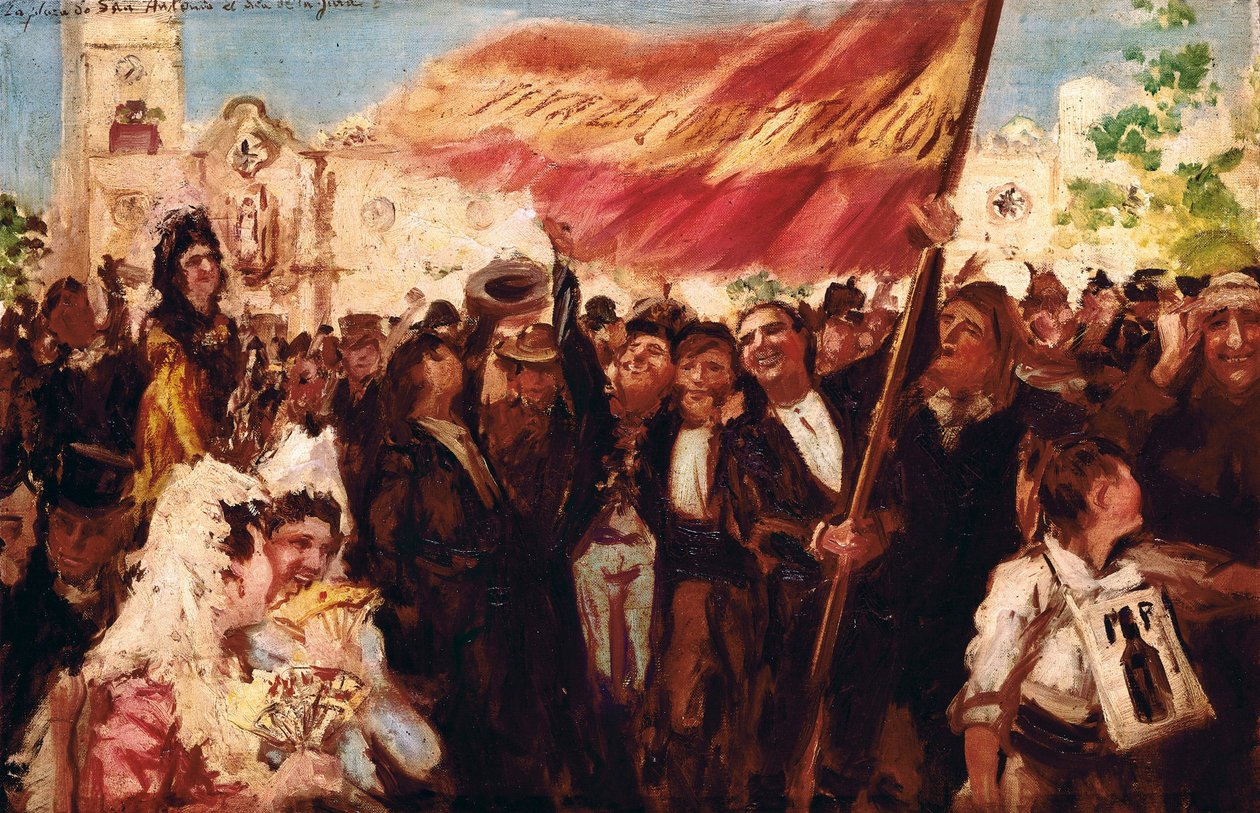 Plaza San Antonio de Cadiz le jour du serment de la Constitution de 1812 - Federico Godoy y Castro