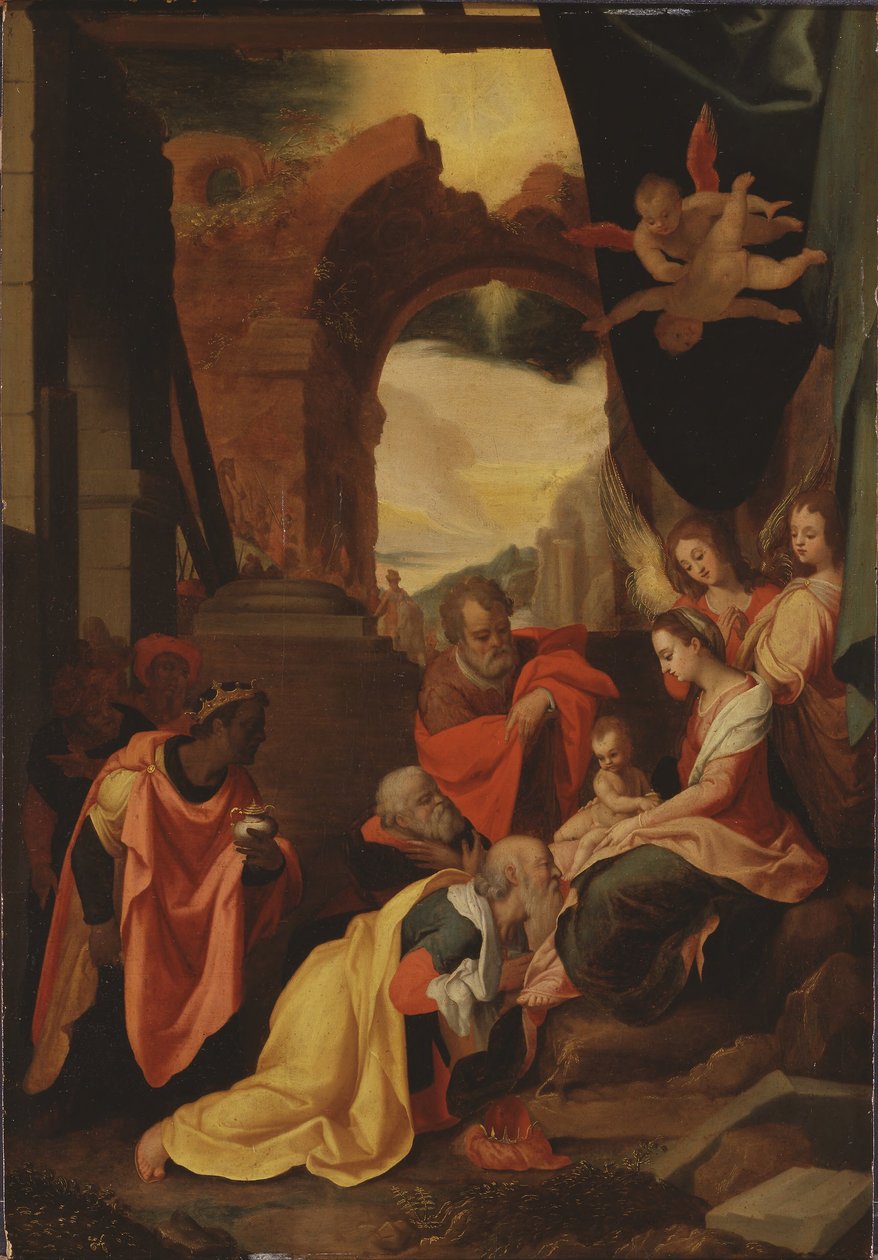 Die Anbetung der Könige - Federico Zuccaro